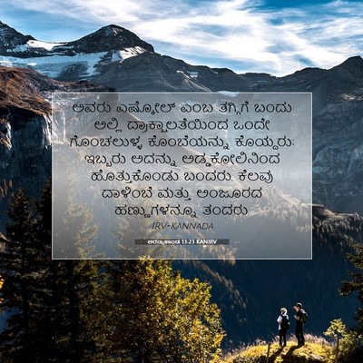 Picture 07 - ಅರಣ್ಯಕಾಂಡ 13:23 KANIRV - ಅವರು ಎಷ್ಕೋಲ್ ಎಂಬ - Bible Verse Picture