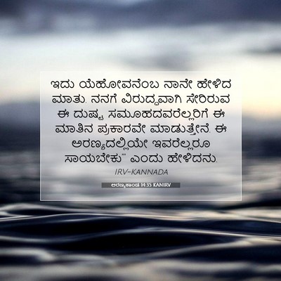 Picture 07 - ಅರಣ್ಯಕಾಂಡ 14:35 KANIRV - ಇದು ಯೆಹೋವನೆಂಬ - Bible Verse Picture