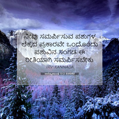 Picture 07 - ಅರಣ್ಯಕಾಂಡ 15:12 KANIRV - ನೀವು ಸಮರ್ಪಿಸುವ - Bible Verse Picture