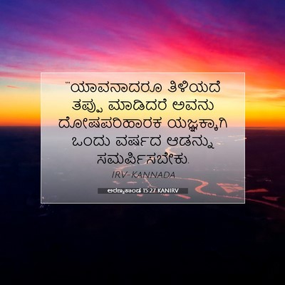 Picture 07 - ಅರಣ್ಯಕಾಂಡ 15:27 KANIRV - “‘ಯಾವನಾದರೂ - Bible Verse Picture