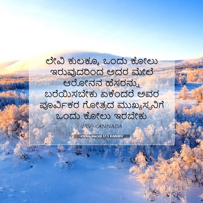 Picture 07 - ಅರಣ್ಯಕಾಂಡ 17:3 KANIRV - ಲೇವಿ ಕುಲಕ್ಕೂ ಒಂದು - Bible Verse Picture