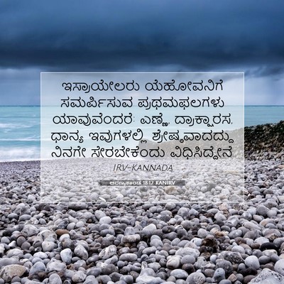 Picture 07 - ಅರಣ್ಯಕಾಂಡ 18:12 KANIRV - ಇಸ್ರಾಯೇಲರು - Bible Verse Picture
