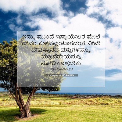 Picture 07 - ಅರಣ್ಯಕಾಂಡ 18:5 KANIRV - ಇನ್ನು ಮುಂದೆ - Bible Verse Picture