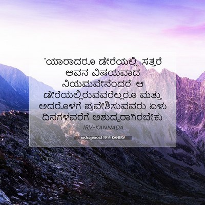 Picture 07 - ಅರಣ್ಯಕಾಂಡ 19:14 KANIRV - “ಯಾರಾದರೂ - Bible Verse Picture