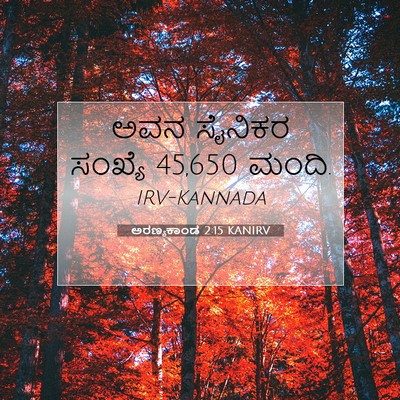 Picture 07 - ಅರಣ್ಯಕಾಂಡ 2:15 KANIRV - ಅವನ ಸೈನಿಕರ ಸಂಖ್ಯೆ - Bible Verse Picture