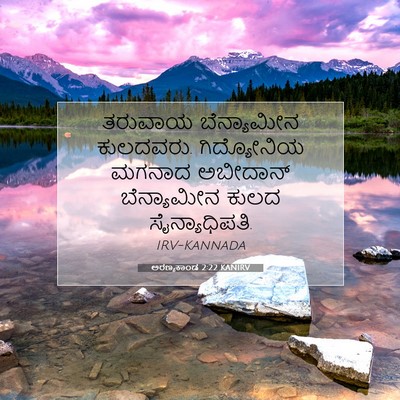 Picture 07 - ಅರಣ್ಯಕಾಂಡ 2:22 KANIRV - ತರುವಾಯ ಬೆನ್ಯಾಮೀನ - Bible Verse Picture