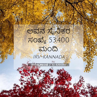 Picture 07 - ಅರಣ್ಯಕಾಂಡ 2:30 KANIRV - ಅವನ ಸೈನಿಕರ ಸಂಖ್ಯೆ - Bible Verse Picture