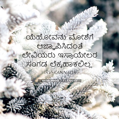 Picture 07 - ಅರಣ್ಯಕಾಂಡ 2:33 KANIRV - ಯೆಹೋವನು ಮೋಶೆಗೆ - Bible Verse Picture