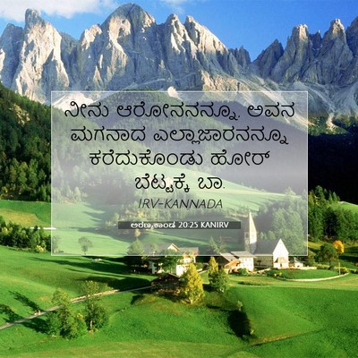 Picture 07 - ಅರಣ್ಯಕಾಂಡ 20:25 KANIRV - ನೀನು ಆರೋನನನ್ನೂ, - Bible Verse Picture