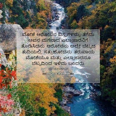 Picture 07 - ಅರಣ್ಯಕಾಂಡ 20:28 KANIRV - ಮೋಶೆ ಆರೋನನ - Bible Verse Picture