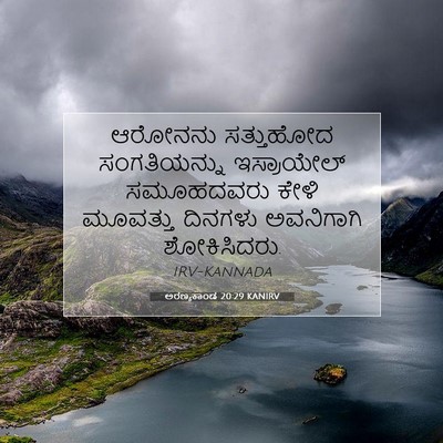 Picture 07 - ಅರಣ್ಯಕಾಂಡ 20:29 KANIRV - ಆರೋನನು ಸತ್ತುಹೋದ - Bible Verse Picture