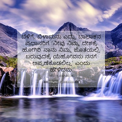 Picture 07 - ಅರಣ್ಯಕಾಂಡ 22:13 KANIRV - ಬೆಳಿಗ್ಗೆ ಬಿಳಾಮನು - Bible Verse Picture
