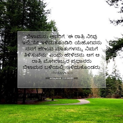 Picture 07 - ಅರಣ್ಯಕಾಂಡ 22:8 KANIRV - ಬಿಳಾಮನು ಅವರಿಗೆ, “ಈ - Bible Verse Picture