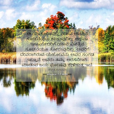 Picture 07 - ಅರಣ್ಯಕಾಂಡ 23:21 KANIRV - ಈ ಯಾಕೋಬನಲ್ಲಿ ಯಾವ - Bible Verse Picture