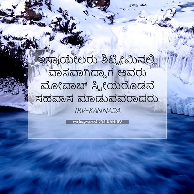 Picture 07 - ಅರಣ್ಯಕಾಂಡ 25:1 KANIRV - ಇಸ್ರಾಯೇಲರು - Bible Verse Picture