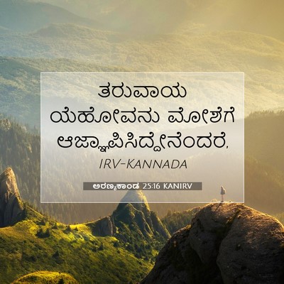 Picture 07 - ಅರಣ್ಯಕಾಂಡ 25:16 KANIRV - ತರುವಾಯ ಯೆಹೋವನು - Bible Verse Picture