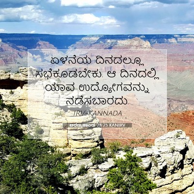 Picture 07 - ಅರಣ್ಯಕಾಂಡ 28:25 KANIRV - ಏಳನೆಯ ದಿನದಲ್ಲೂ - Bible Verse Picture