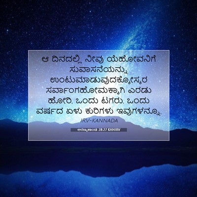 Picture 07 - ಅರಣ್ಯಕಾಂಡ 28:27 KANIRV - ಆ ದಿನದಲ್ಲಿ ನೀವು - Bible Verse Picture
