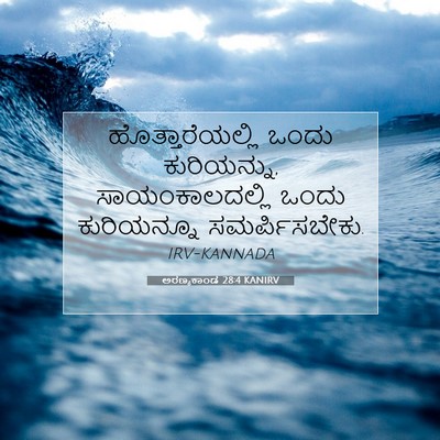 Picture 07 - ಅರಣ್ಯಕಾಂಡ 28:4 KANIRV - ಹೊತ್ತಾರೆಯಲ್ಲಿ - Bible Verse Picture