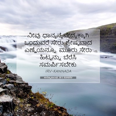 Picture 07 - ಅರಣ್ಯಕಾಂಡ 28:5 KANIRV - ನೀವು - Bible Verse Picture