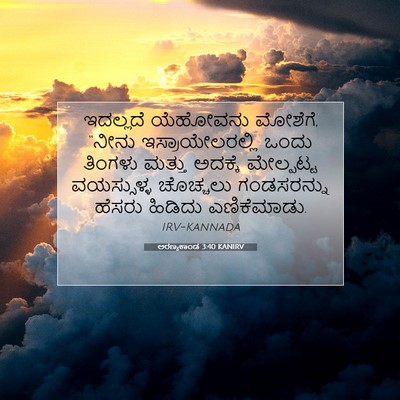 Picture 07 - ಅರಣ್ಯಕಾಂಡ 3:40 KANIRV - ಇದಲ್ಲದೆ ಯೆಹೋವನು - Bible Verse Picture