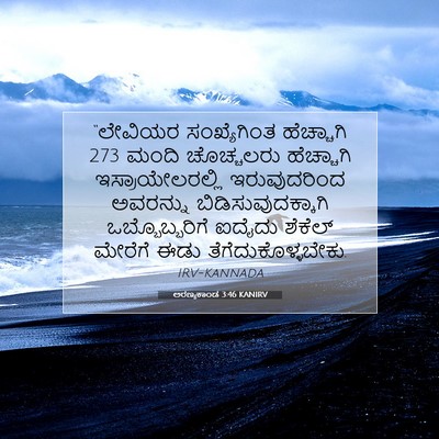 Picture 07 - ಅರಣ್ಯಕಾಂಡ 3:46 KANIRV - “ಲೇವಿಯರ - Bible Verse Picture