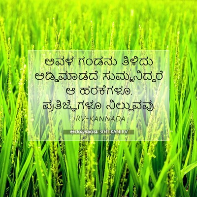 Picture 07 - ಅರಣ್ಯಕಾಂಡ 30:11 KANIRV - ಅವಳ ಗಂಡನು ತಿಳಿದು - Bible Verse Picture