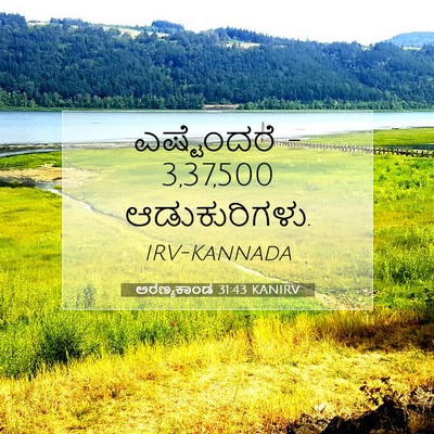 Picture 07 - ಅರಣ್ಯಕಾಂಡ 31:43 KANIRV - ಎಷ್ಟೆಂದರೆ - 3,37,500 - Bible Verse Picture