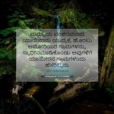 Picture 07 - ಅರಣ್ಯಕಾಂಡ 32:41 KANIRV - ಮನಸ್ಸೆಯ ವಂಶದವನಾದ - Bible Verse Picture