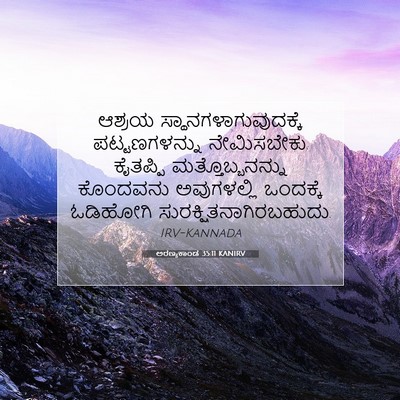 Picture 07 - ಅರಣ್ಯಕಾಂಡ 35:11 KANIRV - ಆಶ್ರಯ - Bible Verse Picture