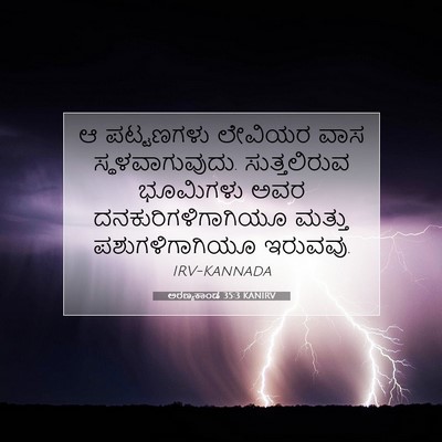 Picture 07 - ಅರಣ್ಯಕಾಂಡ 35:3 KANIRV - ಆ ಪಟ್ಟಣಗಳು ಲೇವಿಯರ - Bible Verse Picture