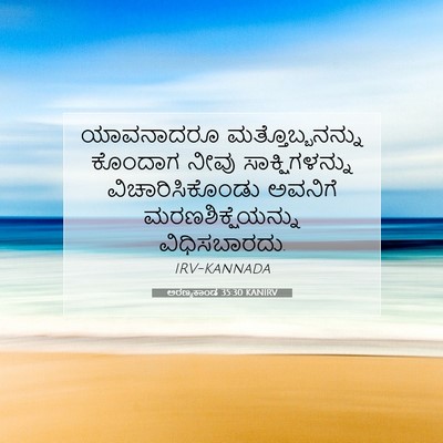 Picture 07 - ಅರಣ್ಯಕಾಂಡ 35:30 KANIRV - ಯಾವನಾದರೂ - Bible Verse Picture