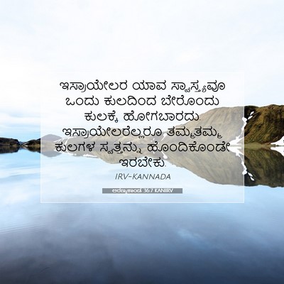 Picture 07 - ಅರಣ್ಯಕಾಂಡ 36:7 KANIRV - ಇಸ್ರಾಯೇಲರ ಯಾವ - Bible Verse Picture