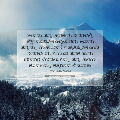 Picture 07 - ಅರಣ್ಯಕಾಂಡ 6:5 KANIRV - “ಅವನು ತನ್ನ ಹರಕೆಯ - Bible Verse Picture