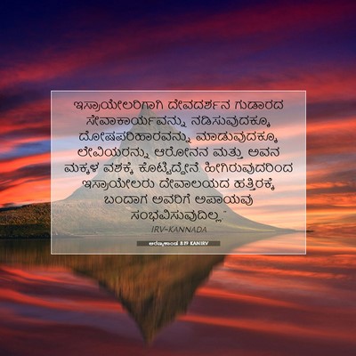 Picture 07 - ಅರಣ್ಯಕಾಂಡ 8:19 KANIRV - ಇಸ್ರಾಯೇಲರಿಗಾಗಿ - Bible Verse Picture