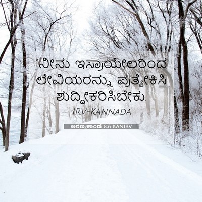 Picture 07 - ಅರಣ್ಯಕಾಂಡ 8:6 KANIRV - “ನೀನು - Bible Verse Picture