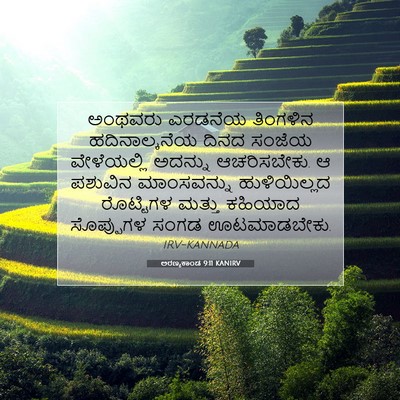 Picture 07 - ಅರಣ್ಯಕಾಂಡ 9:11 KANIRV - ಅಂಥವರು ಎರಡನೆಯ - Bible Verse Picture