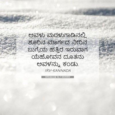 Picture 07 - ಆದಿಕಾಂಡ 16:7 KANIRV - ಅವಳು - Bible Verse Picture