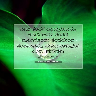 Picture 07 - ಆದಿಕಾಂಡ 19:32 KANIRV - ನಾವು ತಂದೆಗೆ - Bible Verse Picture