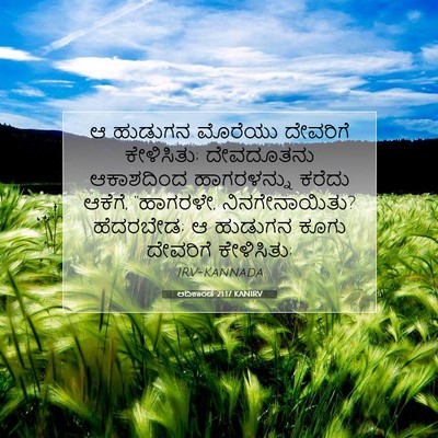 Picture 07 - ಆದಿಕಾಂಡ 21:17 KANIRV - ಆ ಹುಡುಗನ ಮೊರೆಯು - Bible Verse Picture