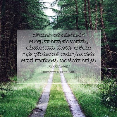 Picture 07 - ಆದಿಕಾಂಡ 29:31 KANIRV - ಲೇಯಳು ಯಾಕೋಬನಿಗೆ - Bible Verse Picture