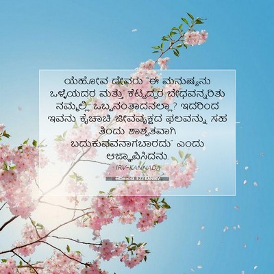 Picture 07 - ಆದಿಕಾಂಡ 3:22 KANIRV - ಯೆಹೋವ ದೇವರು “ಈ - Bible Verse Picture