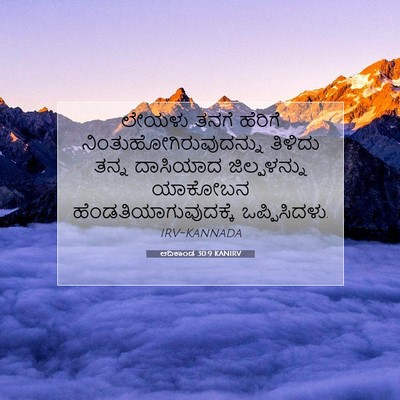 Picture 07 - ಆದಿಕಾಂಡ 30:9 KANIRV - ಲೇಯಳು ತನಗೆ ಹೆರಿಗೆ - Bible Verse Picture