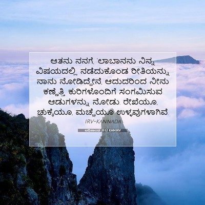 Picture 07 - ಆದಿಕಾಂಡ 31:12 KANIRV - ಆತನು ನನಗೆ, - Bible Verse Picture