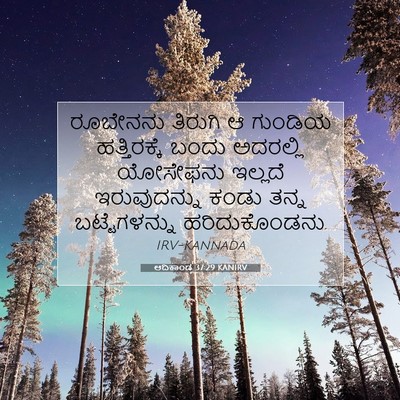Picture 07 - ಆದಿಕಾಂಡ 37:29 KANIRV - ರೂಬೇನನು ತಿರುಗಿ ಆ - Bible Verse Picture