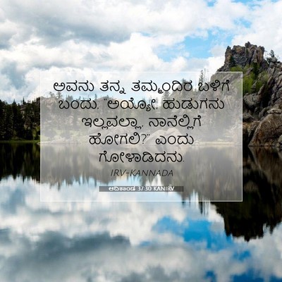 Picture 07 - ಆದಿಕಾಂಡ 37:30 KANIRV - ಅವನು ತನ್ನ - Bible Verse Picture