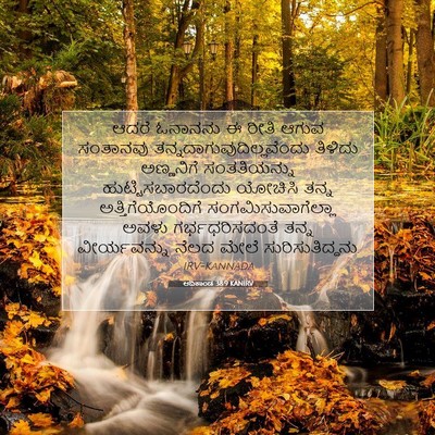 Picture 07 - ಆದಿಕಾಂಡ 38:9 KANIRV - ಆದರೆ ಓನಾನನು ಈ ರೀತಿ - Bible Verse Picture