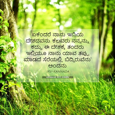 Picture 07 - ಆದಿಕಾಂಡ 40:15 KANIRV - ಏಕೆಂದರೆ ನಾನು - Bible Verse Picture
