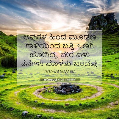 Picture 07 - ಆದಿಕಾಂಡ 41:23 KANIRV - ಅವುಗಳ ಹಿಂದೆ ಮೂಡಣ - Bible Verse Picture
