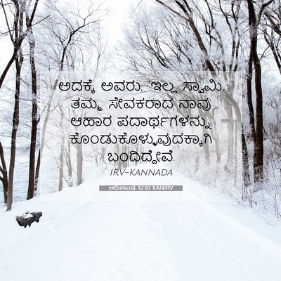 Picture 07 - ಆದಿಕಾಂಡ 42:10 KANIRV - ಅದಕ್ಕೆ ಅವರು, “ಇಲ್ಲ - Bible Verse Picture